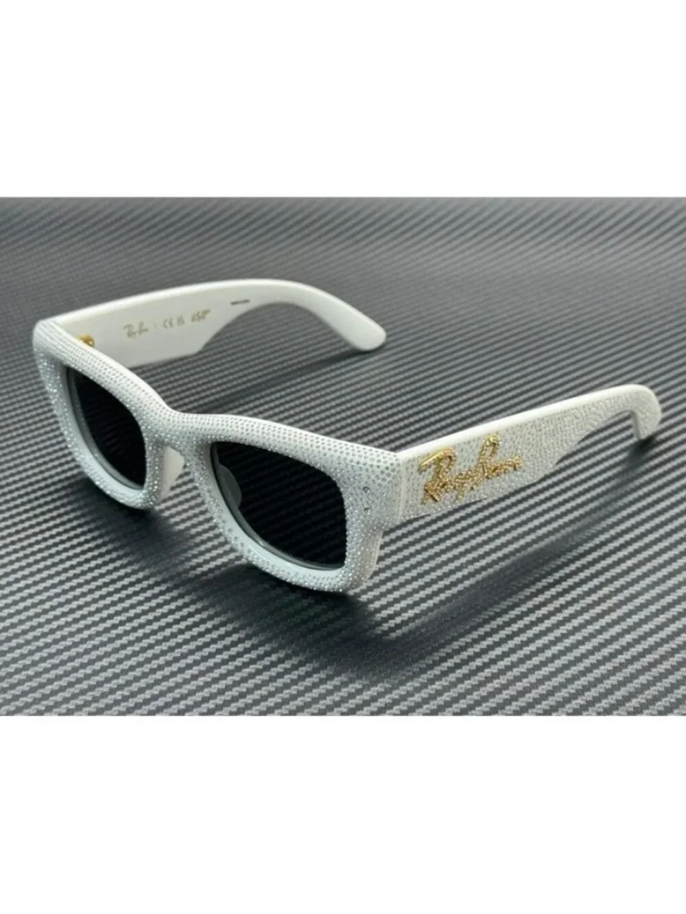 New Ray-Ban Men White Strass Sunglasses 47-23-145